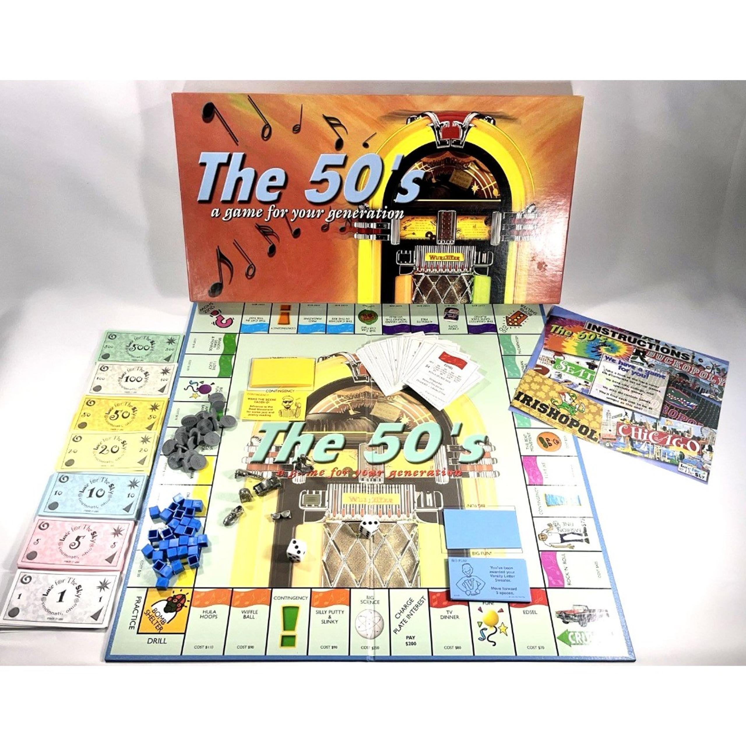 The 50's Board Game Monopoly Style Late For The Sky Complete
