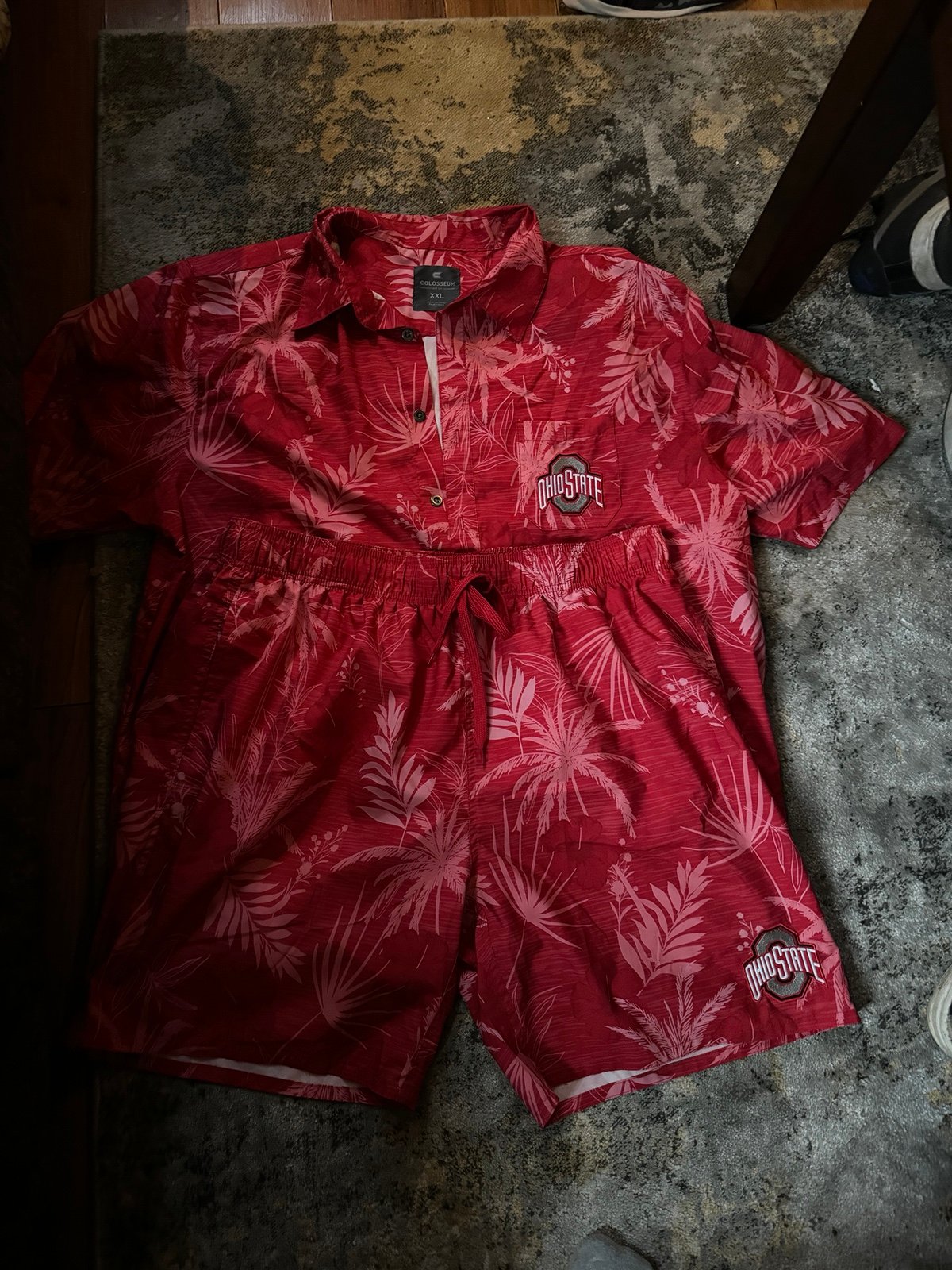 Men’s Ohio State Hawaiian 2 piece outfit