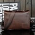 Men's Briefcase Casual Business Shoulder Bag Leather Dark Brown