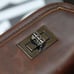 Men's Briefcase Casual Business Shoulder Bag Leather Dark Brown