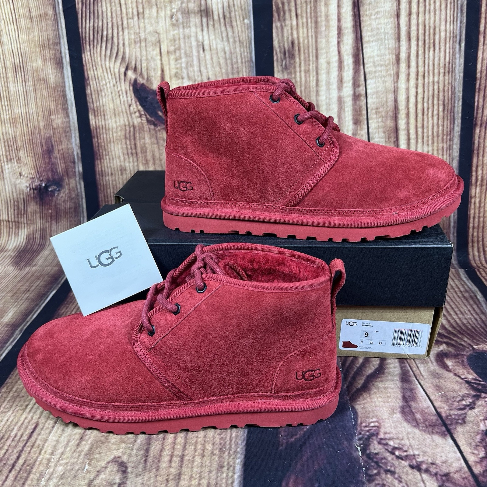 UGG Classic Unisex Neumel Chukka Ankle Boots Men’s 9 Women’s 10 Samba Red NEW