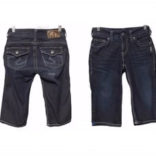 SILVER JEANS CAPRI SZ. W26 DARK WASH