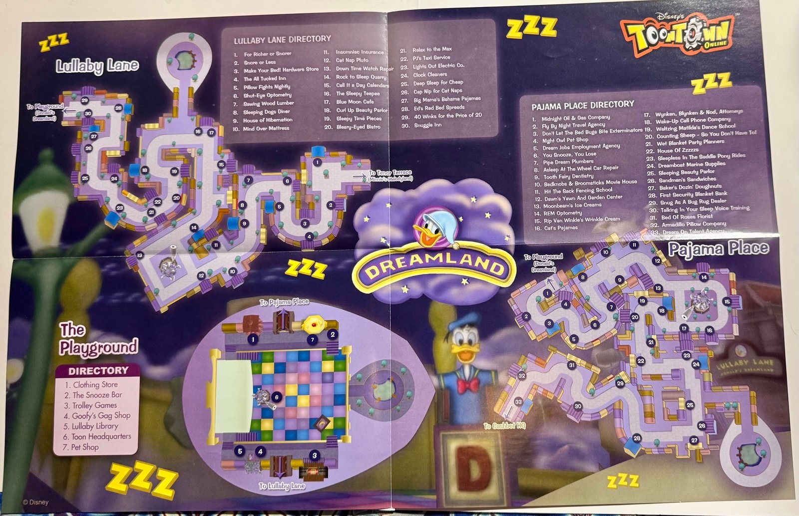 Disney’s Toontown Online Newsletter Feb/March 2008 featuring Dreamland poster