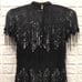 Vtg creative Creations 100% silk beaded sequin evening dress flapper party