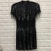 Vtg creative Creations 100% silk beaded sequin evening dress flapper party