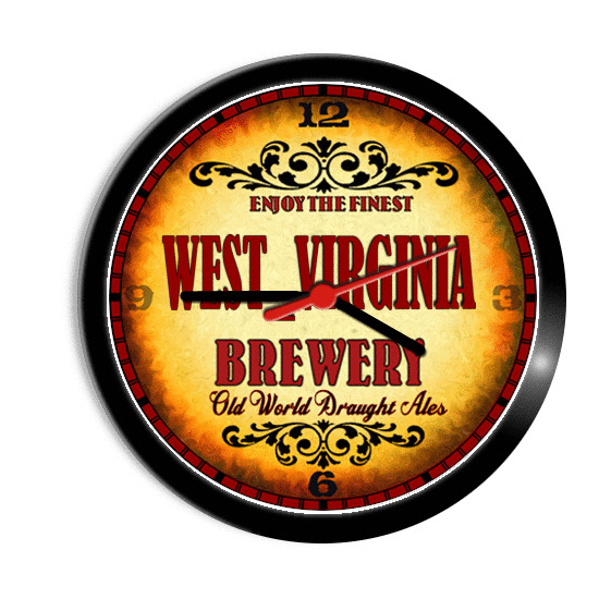 WEST VIRGINIA BREWERY BEER WALL CLOCK