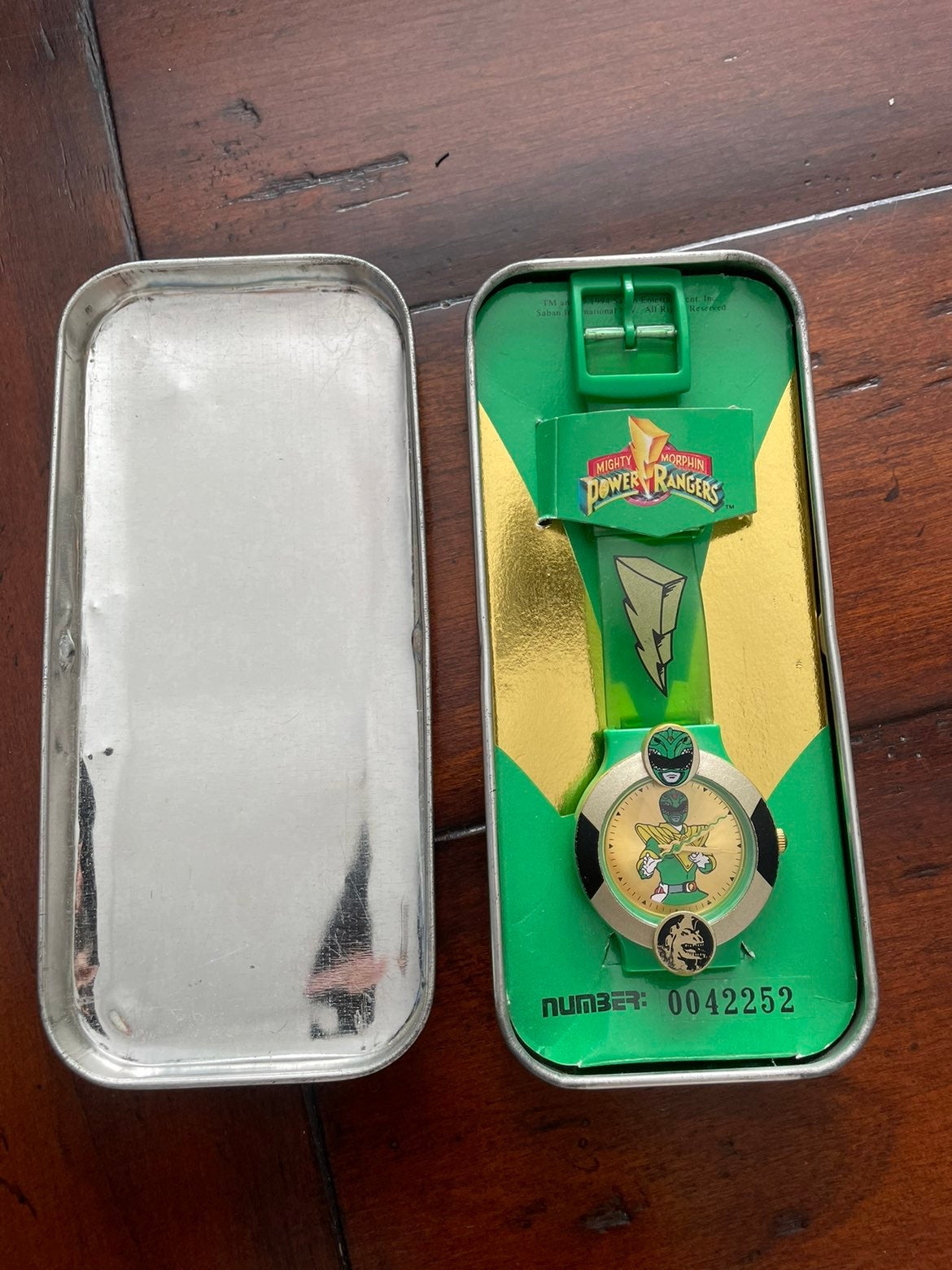 Vintage 1994 Saban Mighty Morphin Power Rangers Green Ranger Tommy Watch