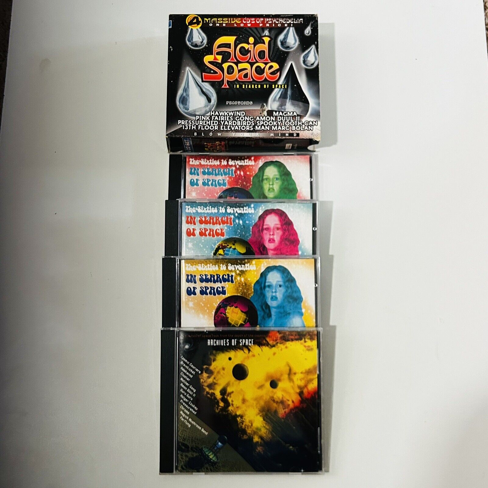 Acid Space Various Artists CD 1999 4 Discs Purple