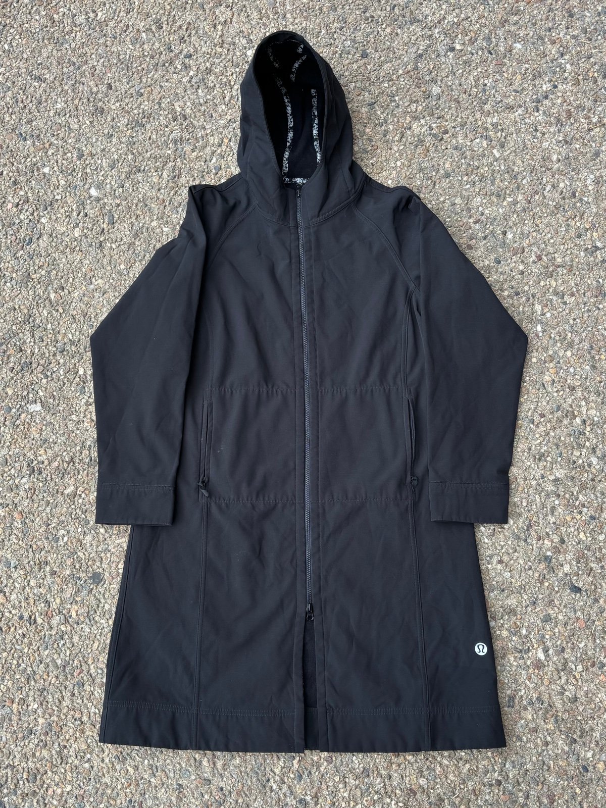 Lululemon Athletica Apres Soft Shell Long Trench Coat Womans Size Medium