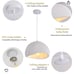 Japanese Style Concrete Pendant Light with E26 Base 12”