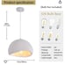 Japanese Style Concrete Pendant Light with E26 Base 12”