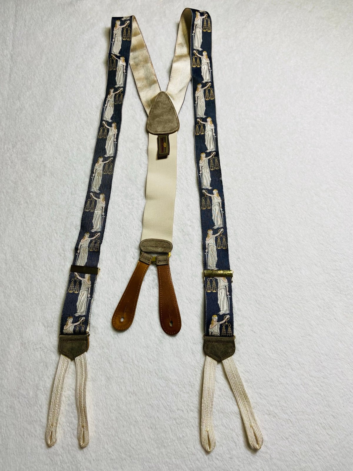 Retired Trafalgar Suspenders Scales of Liberty Ltd Edition Pure Silk Braces