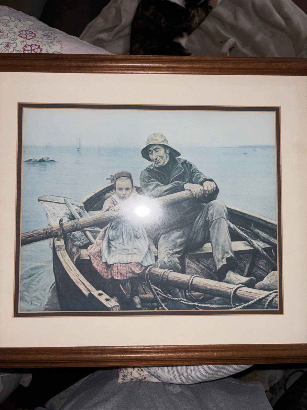 Emile Renough “The Helping Hand” framed portrait