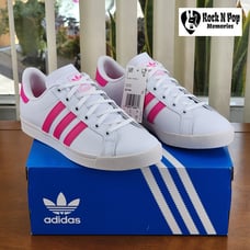 adidas Coast Star J Shoes Kids EE7464 White / Shock Pink Size 6 Girls