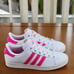 adidas Coast Star J Shoes Kids EE7464 White / Shock Pink Size 6 Girls