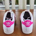 adidas Coast Star J Shoes Kids EE7464 White / Shock Pink Size 6 Girls