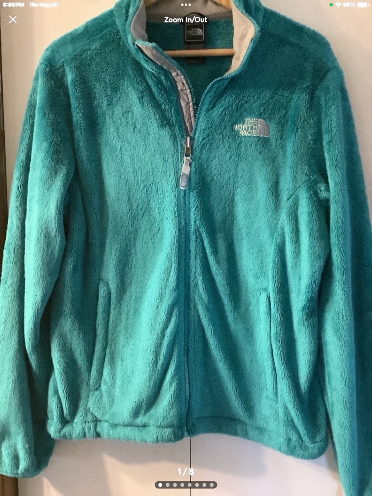 The North Face Full Zip Fleece Womans M Jewel Teal Athletic Hiking Camping