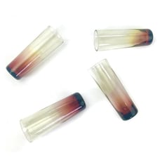 Shot / Cordial Glasses Cranberry Ombre Fade Mid Century Hand Blown set x4