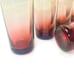 Shot / Cordial Glasses Cranberry Ombre Fade Mid Century Hand Blown set x4