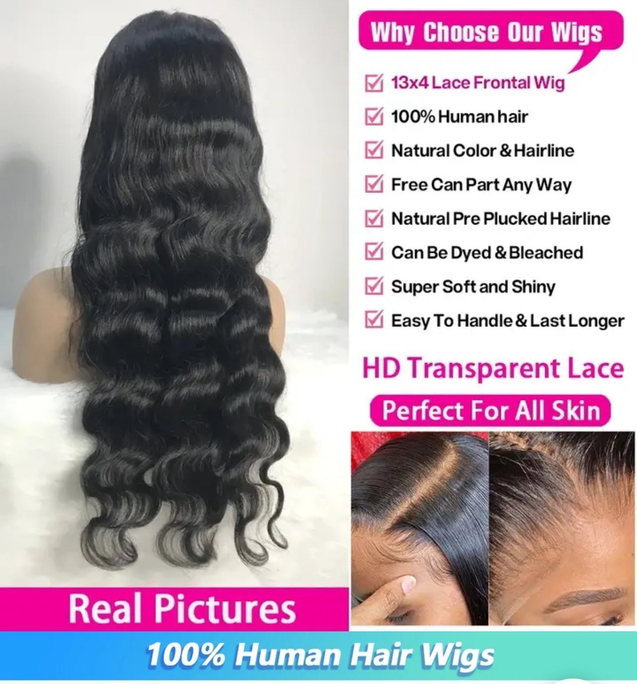 150 Density Lace Front Human Hair Wig