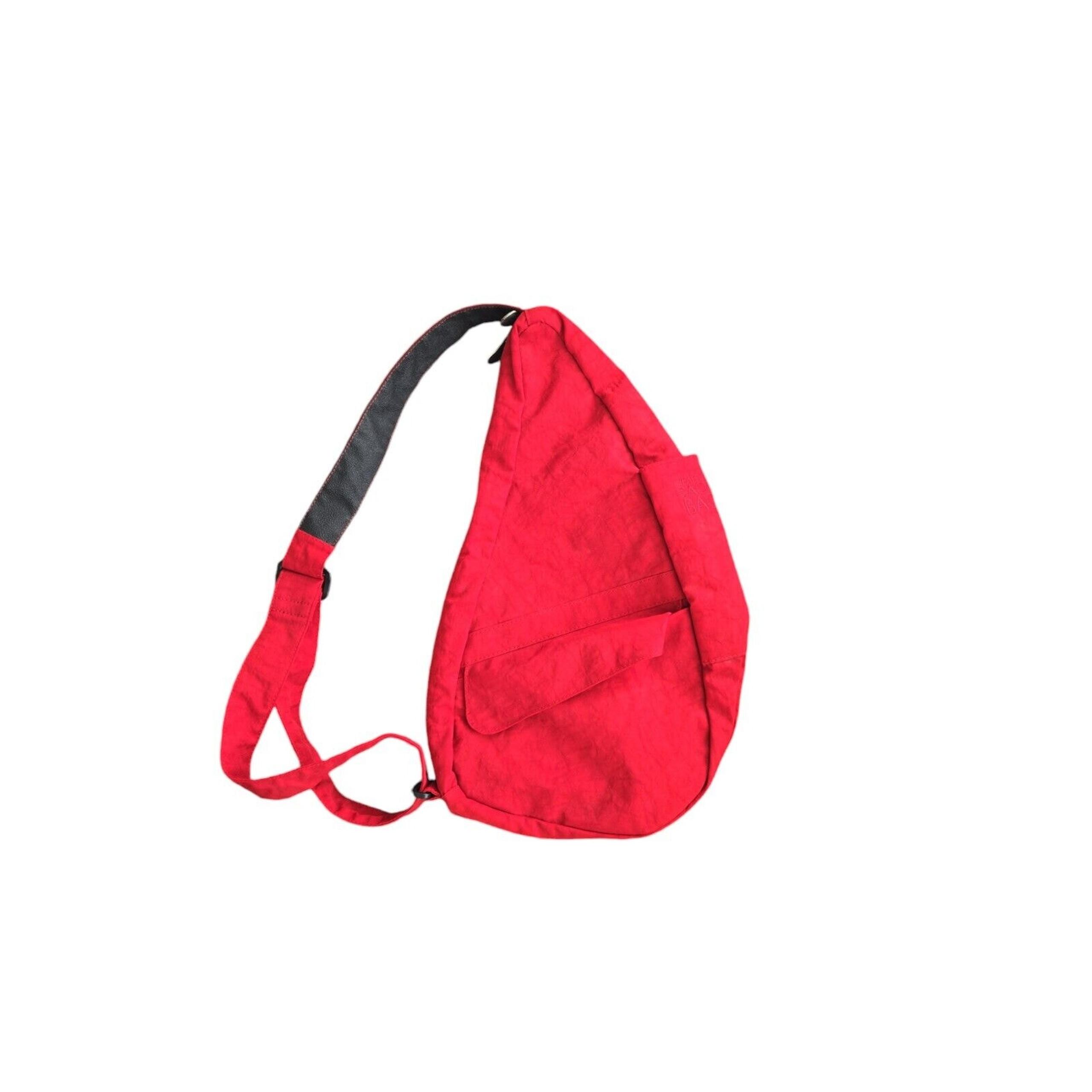 AmeriBag Classic Healthy Back Sling Bag Red Crossbody Nylon Feel Unisex Purse