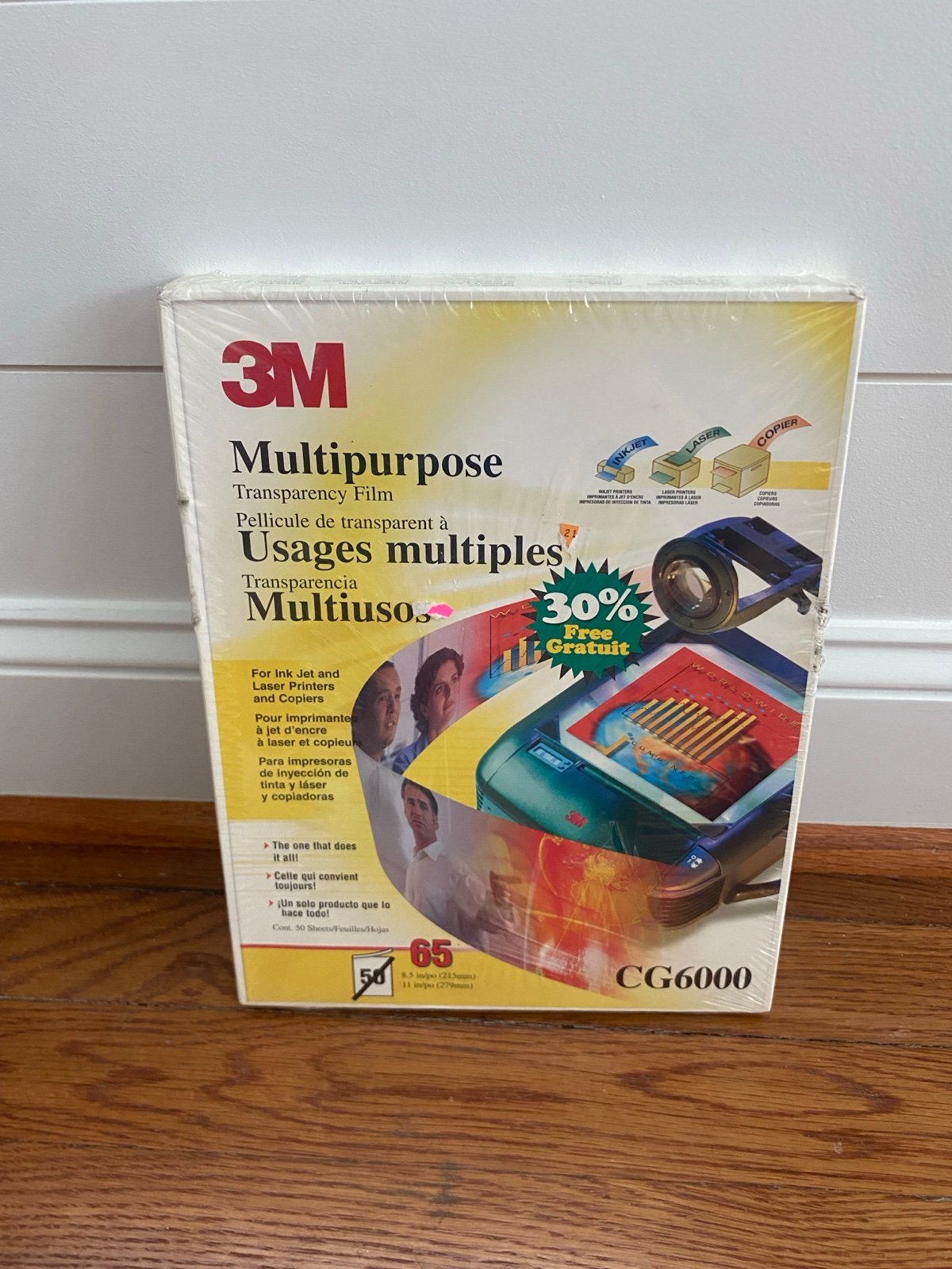 NEW 3M Multipurpose Transparency Film Letter Size 8.5 x 11 65 Ct. CG6000 SEALED