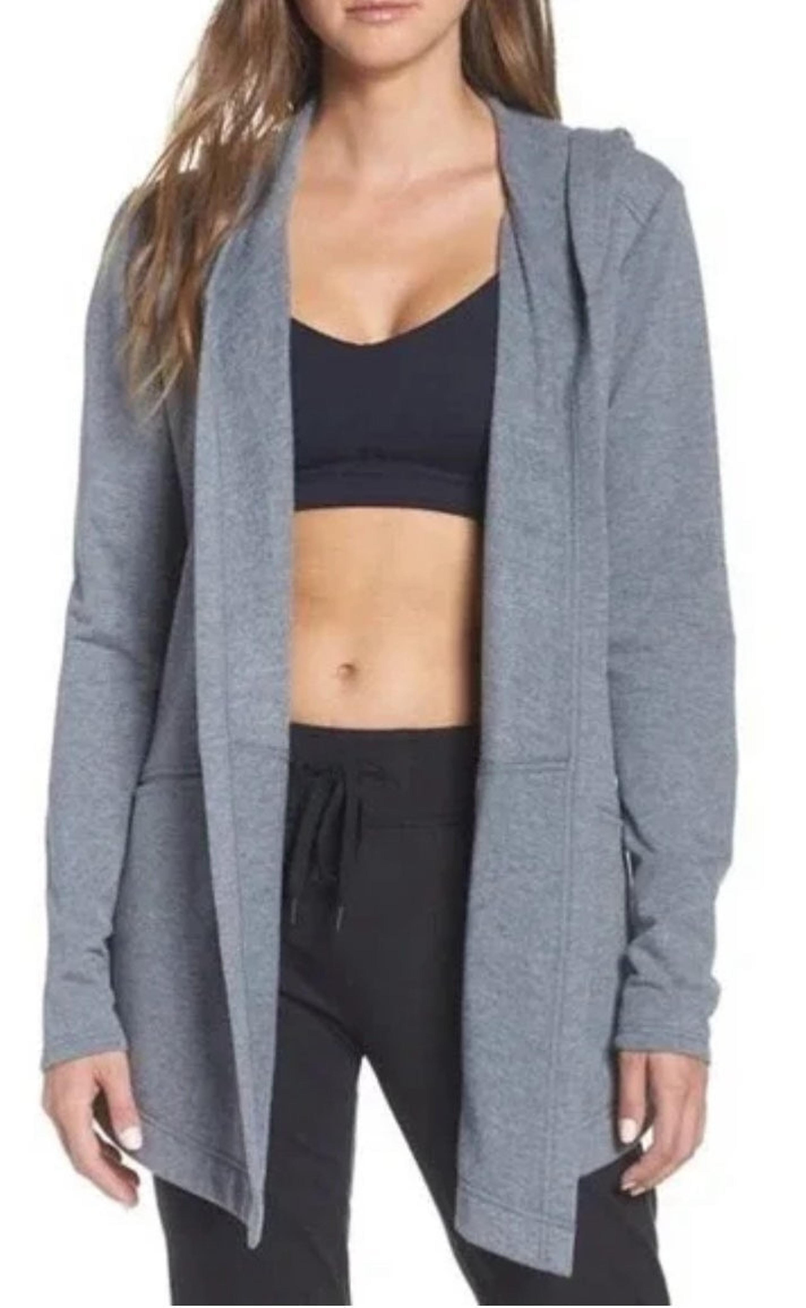 Zella Ria Open Front Hooded Sweater-Size Medium