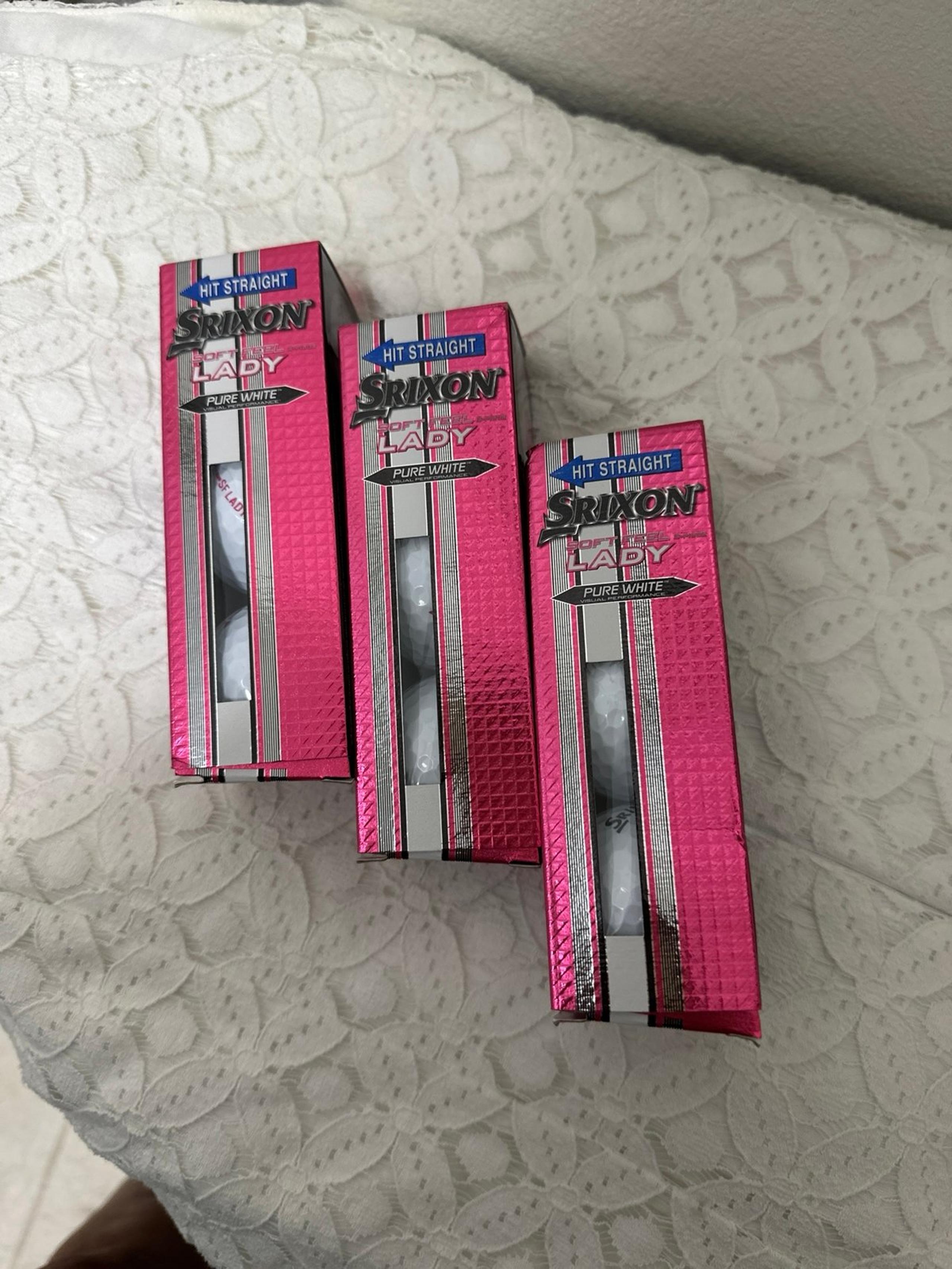 Golf Ball Lot Srixon Soft Feel Lady Pure white “Hit Straight”  Golf Balls  NEW
