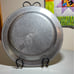 Wilton Armetale Large Round Silver Serving Platter, baseball stitch design