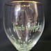 Set Of Six Irish Coffee Glass Goblets, Gold Rim, Green Shamrock On Stem