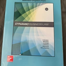 Nancy Kubasek DYNAMIC BUSINESS LAW Paperback book Mc Graeme Hill softcover 2015