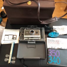 Vtg Polaroid 340 Land Camera With Case