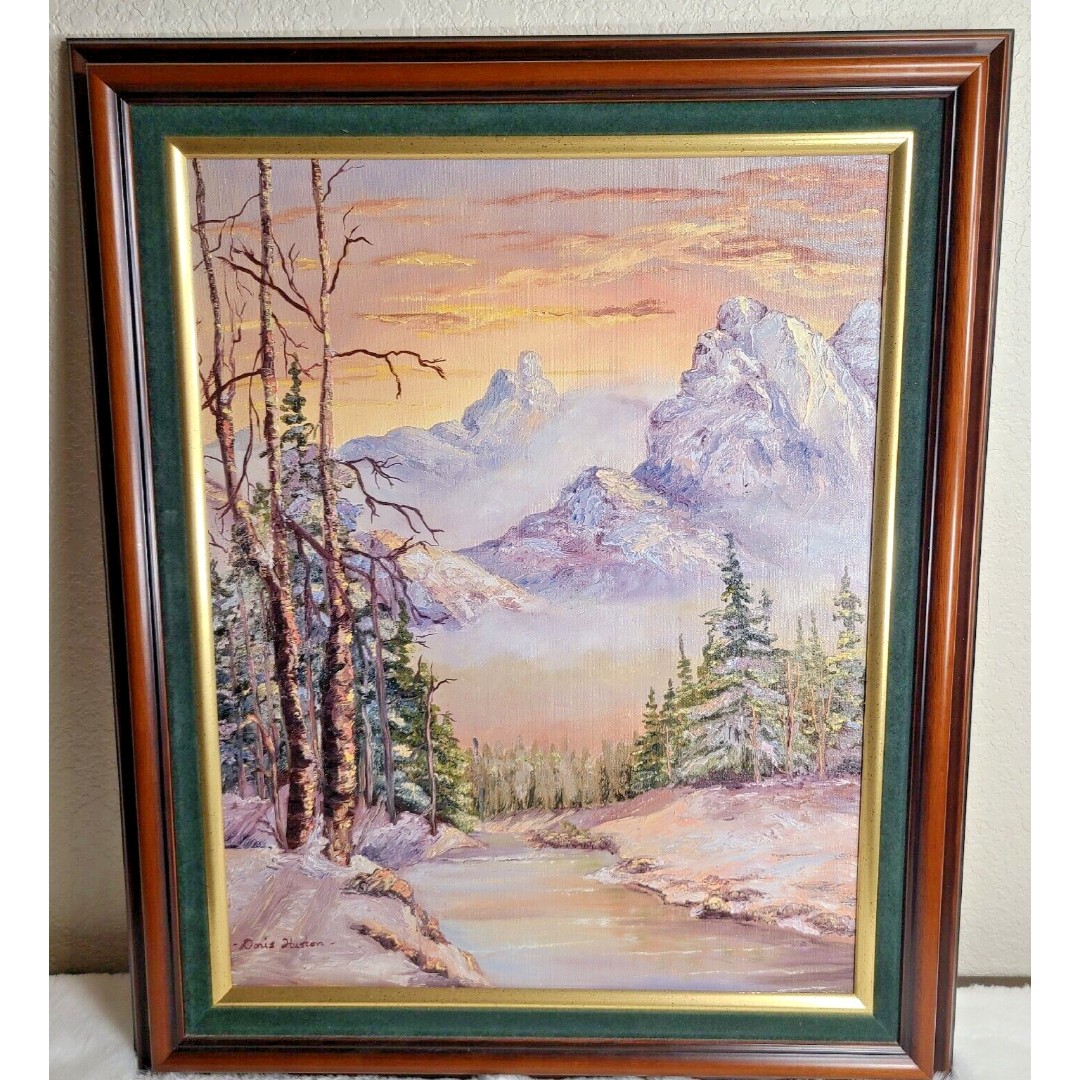 Original Signed Oil Painting by Doris Huston The Peaks 24 x 20