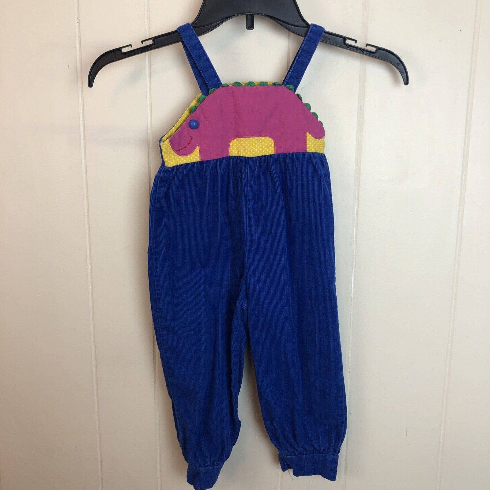 Vintage Ruth Scharf Kids Corduroy Overalls 2T Dinosaur 70s 80s Blue Jumpsuit Vintage Ruth Scharf Kids Corduroy Overalls 2T Dinosaur 70s 80s Blue Jumpsuit