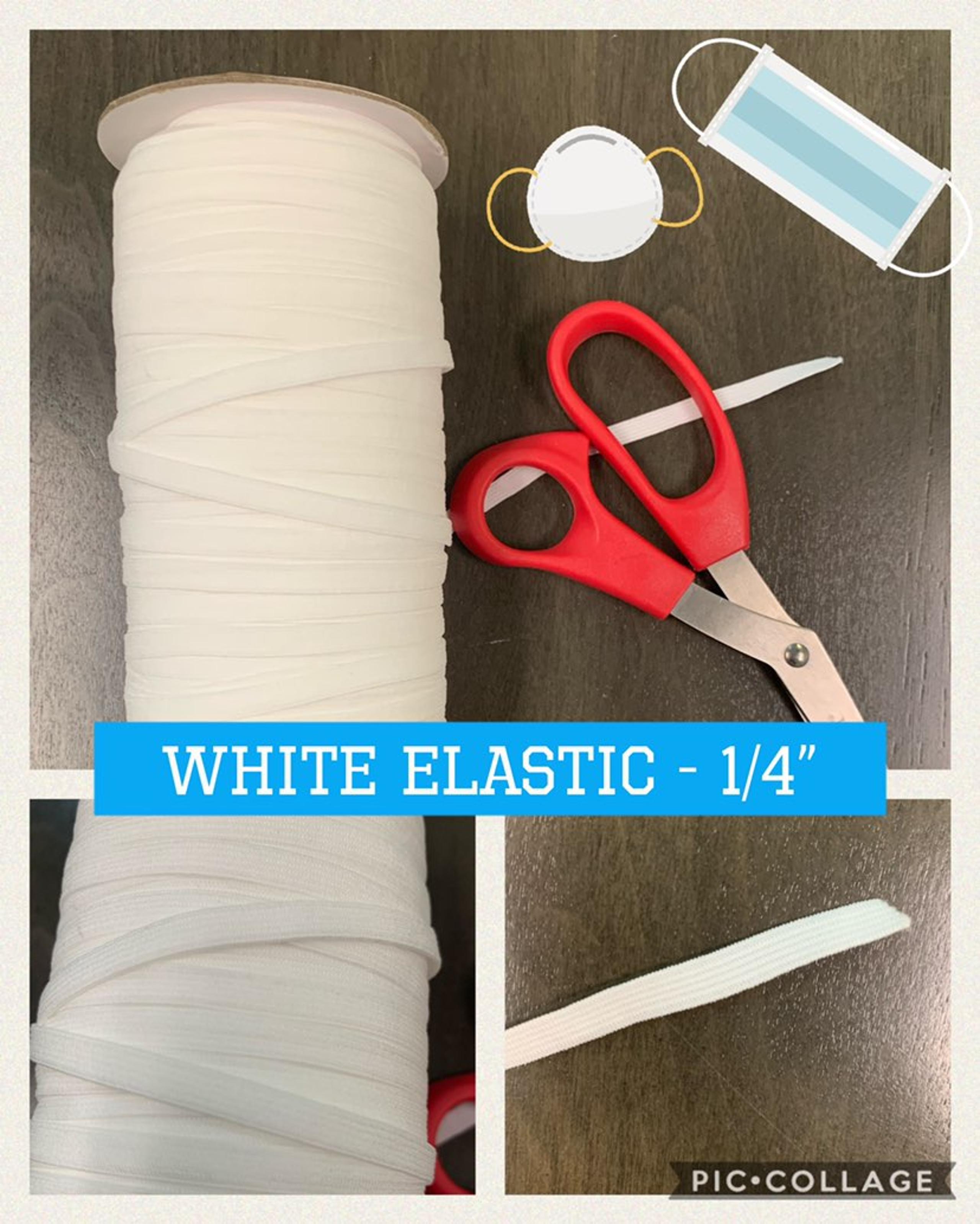 20 yards of white elastic - 1/4"