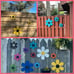 Poly Wall Flower, Fence Flower, Outdoor Decor, Fence Decor, Red gvfdshgf