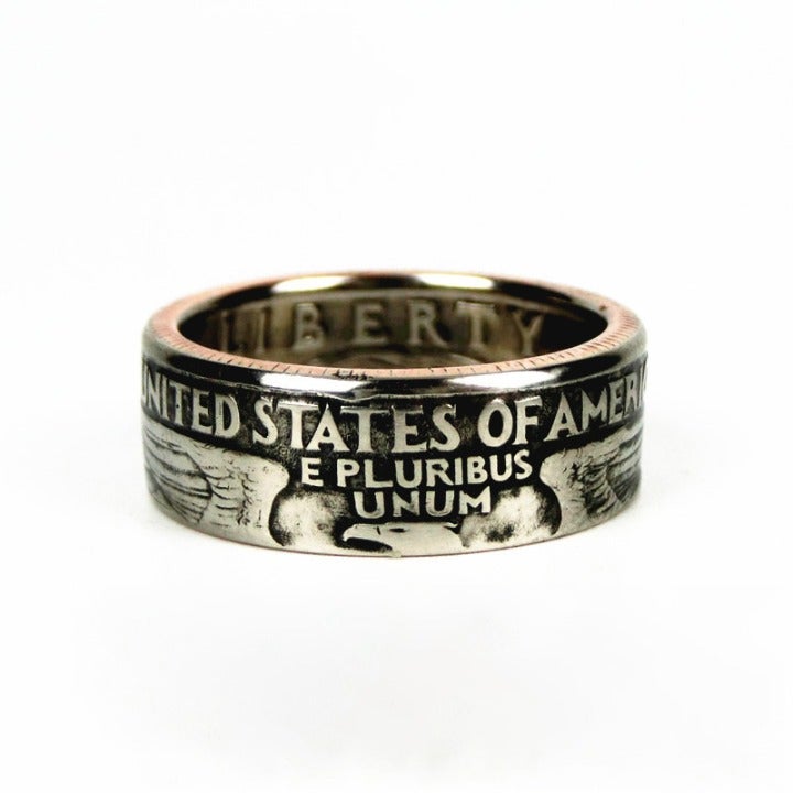 25 cent coin handmade ring