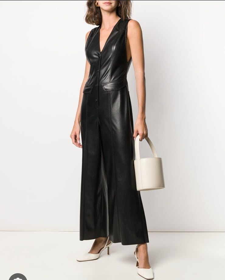 NWT Nanushka Freya Sleeveless Black Jumpsuit