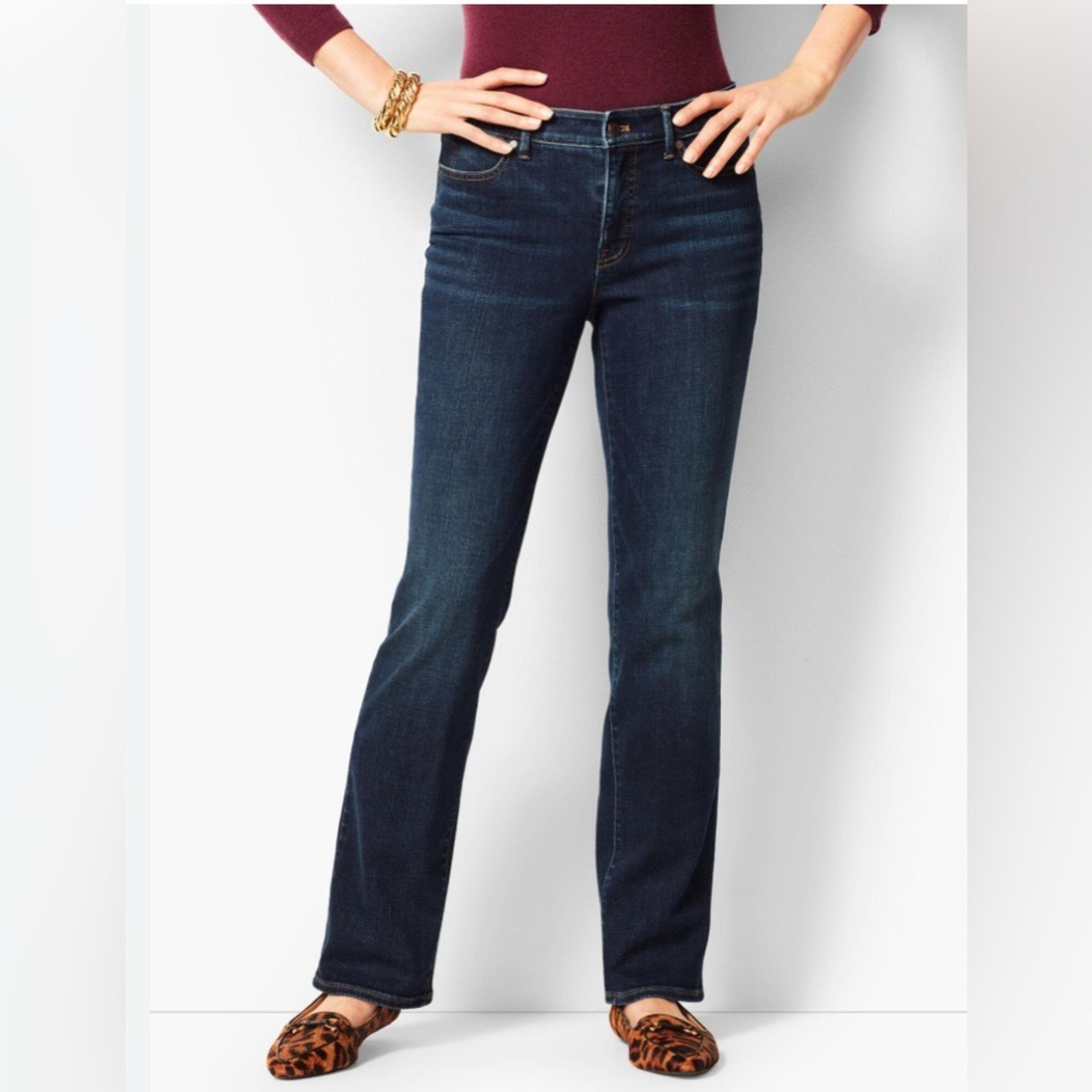 Womens Talbots Flawless Five 5-Pocket Bootcut Curvy Stretch Denim Jeans