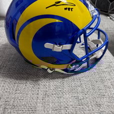 Jordan Whittington signed full size speed replica helmet - L.A. Rams- Beckett