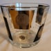 Cera Vintage Mid Century Modern MCM Glass Ice Bucket Gold Black Coins Dollars