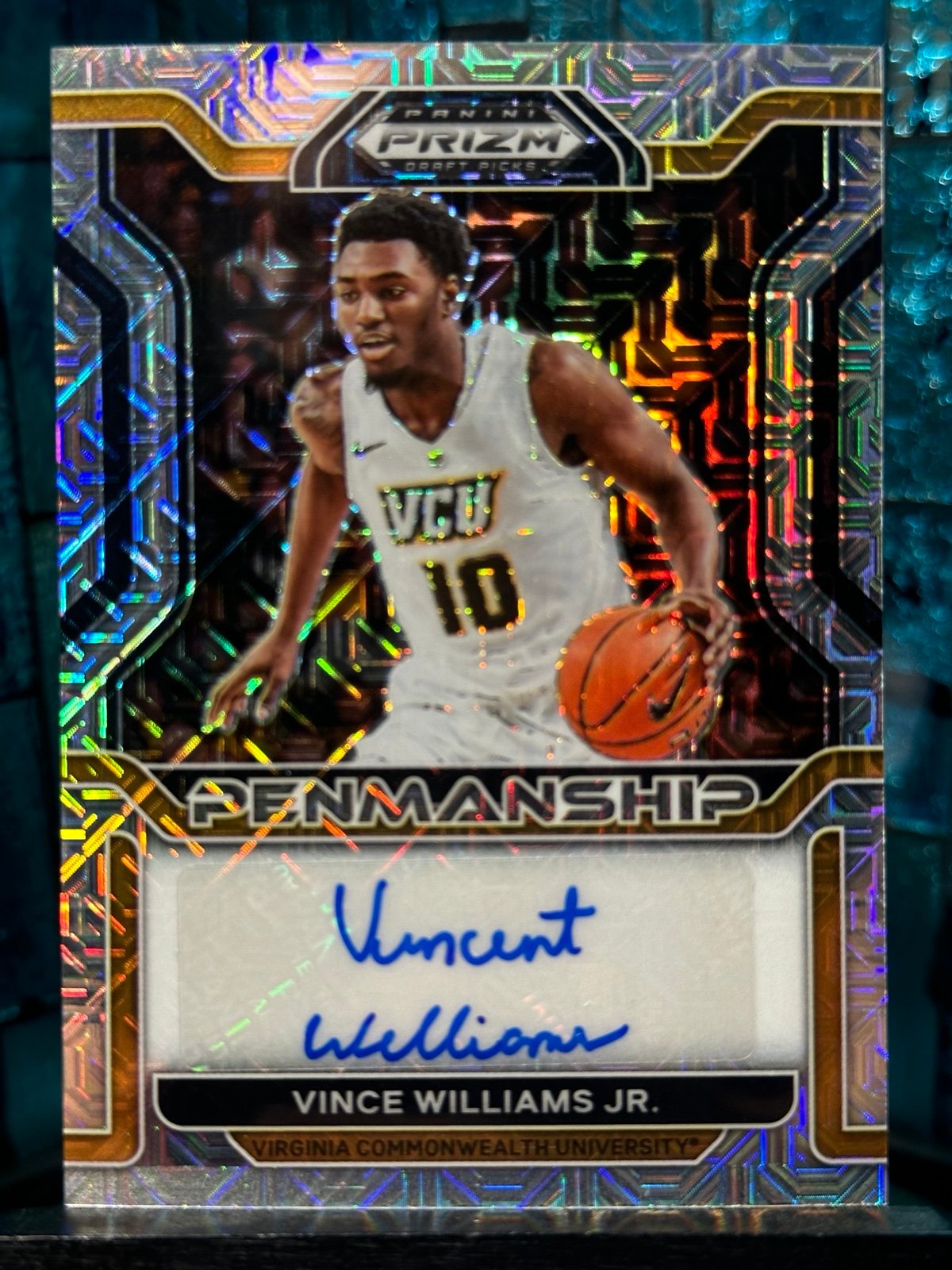 Vincent Williams Jr Penmanship Mojo 25/25 Prizm Draft Picks 22-23