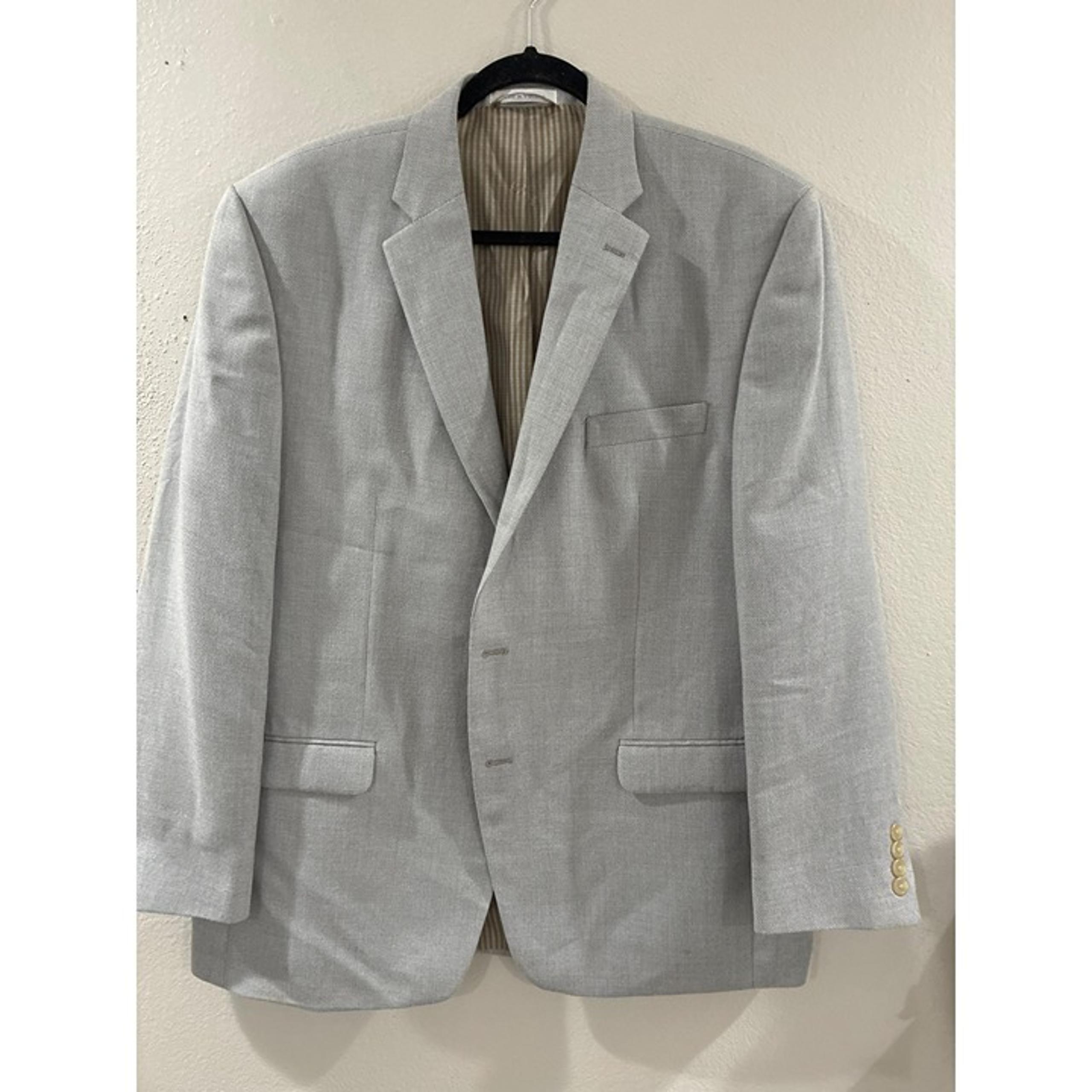 Ralph Lauren Blazer Men's Gray Suit Jacket Two Button Formal Sport Coat 46R