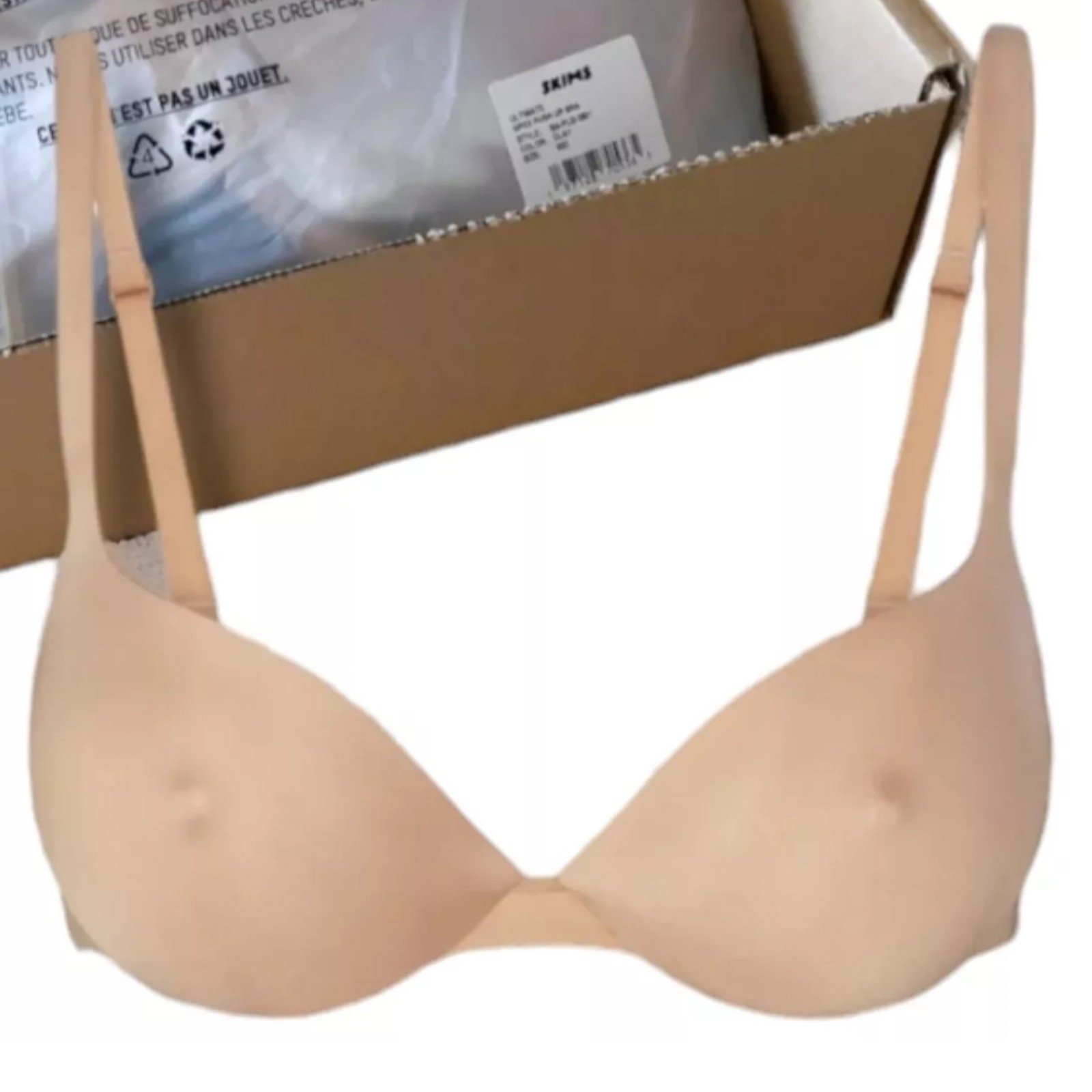 NWT SKIMS Ultimate Soft Padded Push-Up Nipple Detail Sexy Bra Neutral Clay 40C