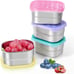 4-Pack Stainless Steel Snack Containers for Kids and Toddlers.