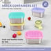 4-Pack Stainless Steel Snack Containers for Kids and Toddlers.
