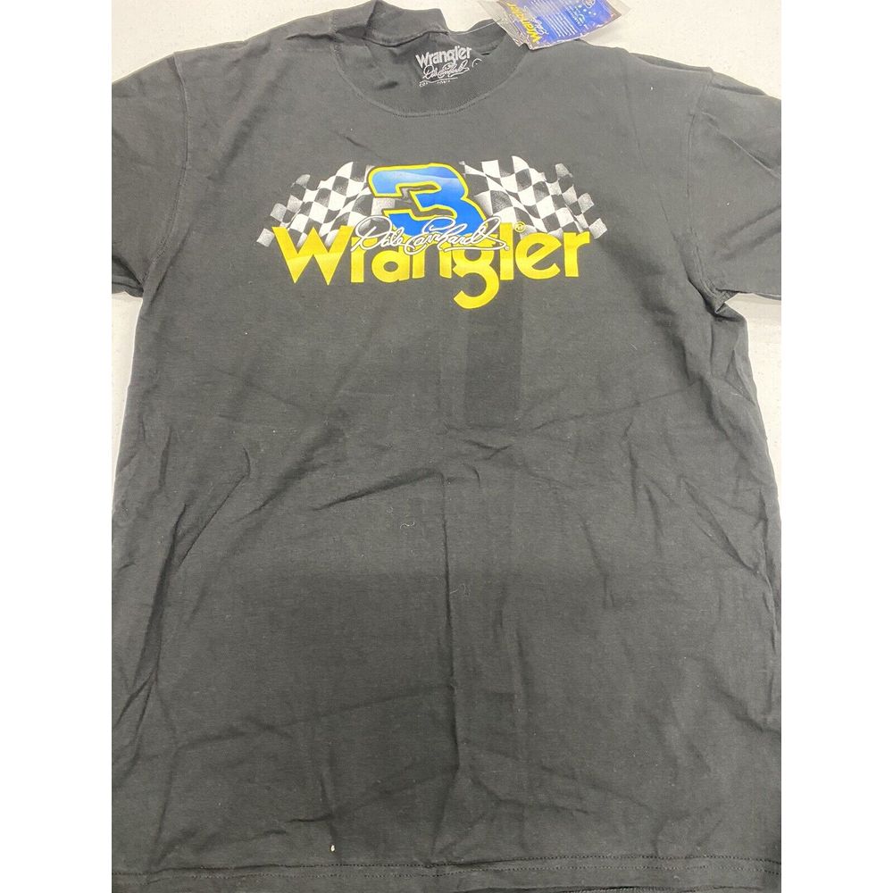 Vintage Dale Earnhardt NASCAR Throwback Wrangler Print T Shirt Mens M
