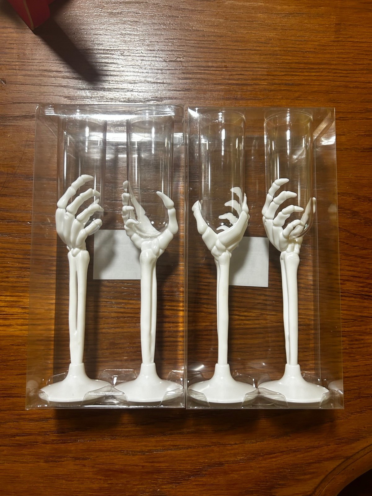 2 Skull hand wine beverage flutes set Target Bullseye