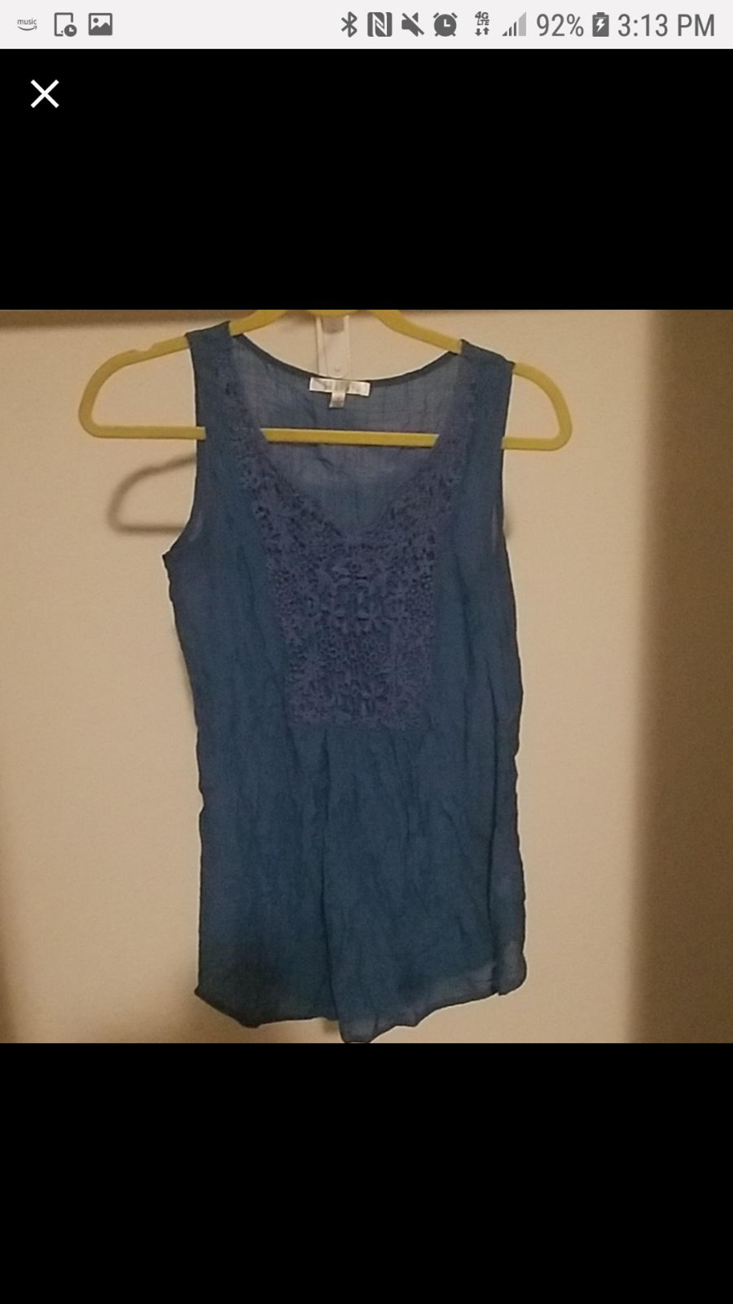 Spense blue tank top