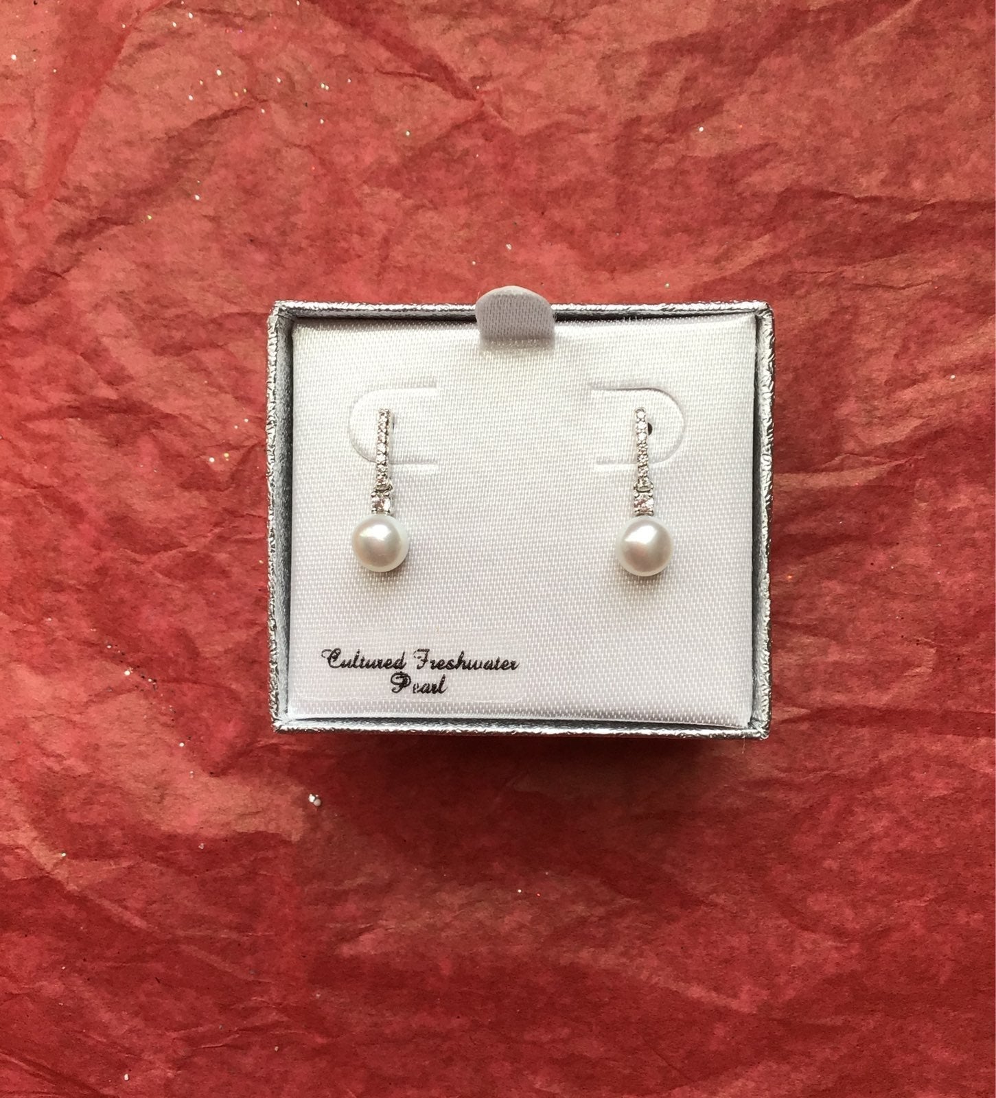 Pearl/Sapphire Earrings